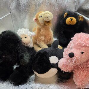 Ganz Webkinz (6): Camel, Pink Poodle, Black Poodle, Orca, Bear, Lamb